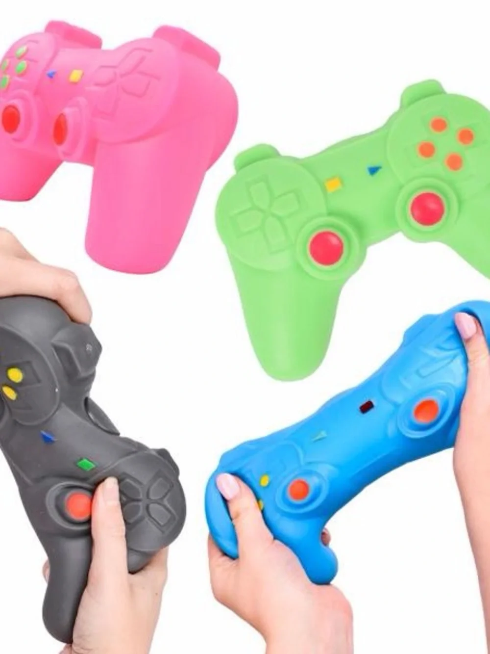 Squishy Game Controller Stress Toy - Pink, Green, Gray, Blue. PICK A COLOR